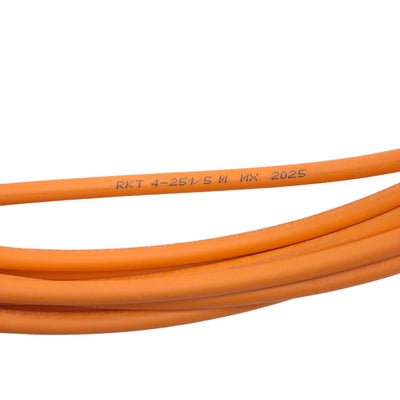 New Lumberg RKT 4-251/5M Single Ended Cordset, M12 4-P Female, 250V 4A, 5m Length