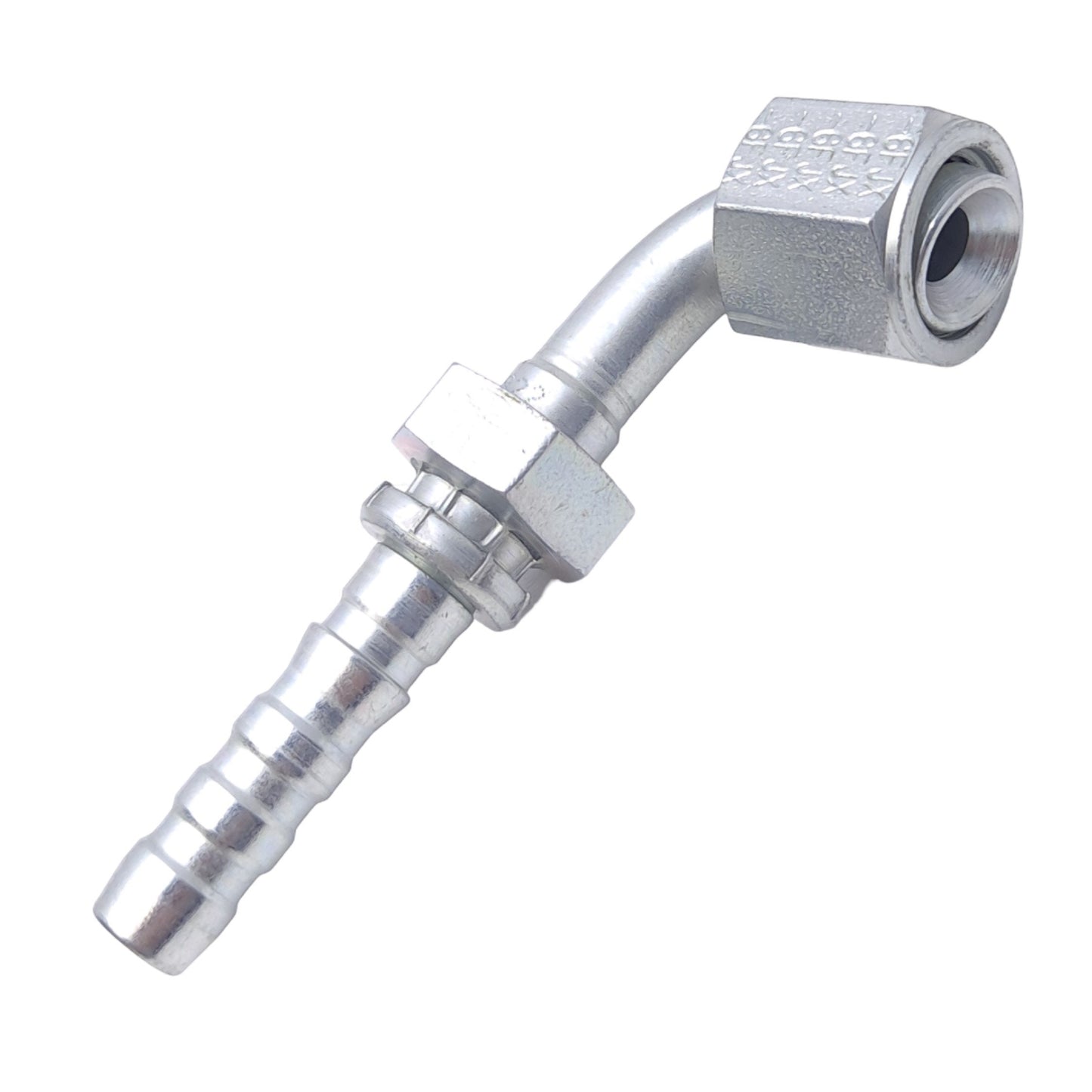 New Lot of 2 Gates 6GS-6FJX90S Crimp Hose Fittings, 90° Elbow, 3/8 JIC 37, 6000PSI