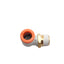 New Lot of 7 SMC KQ2L07-34AS Male Elbow Connector Fitting, 1/4" One Touch, 1/8" NPT