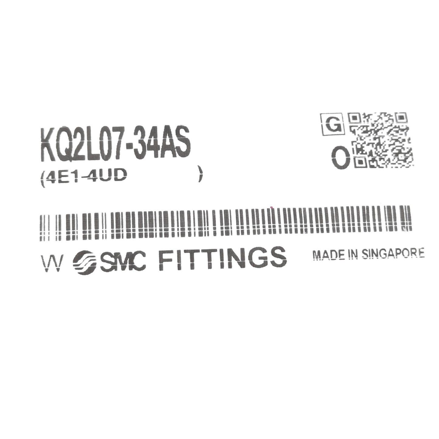 New Lot of 7 SMC KQ2L07-34AS Male Elbow Connector Fitting, 1/4" One Touch, 1/8" NPT