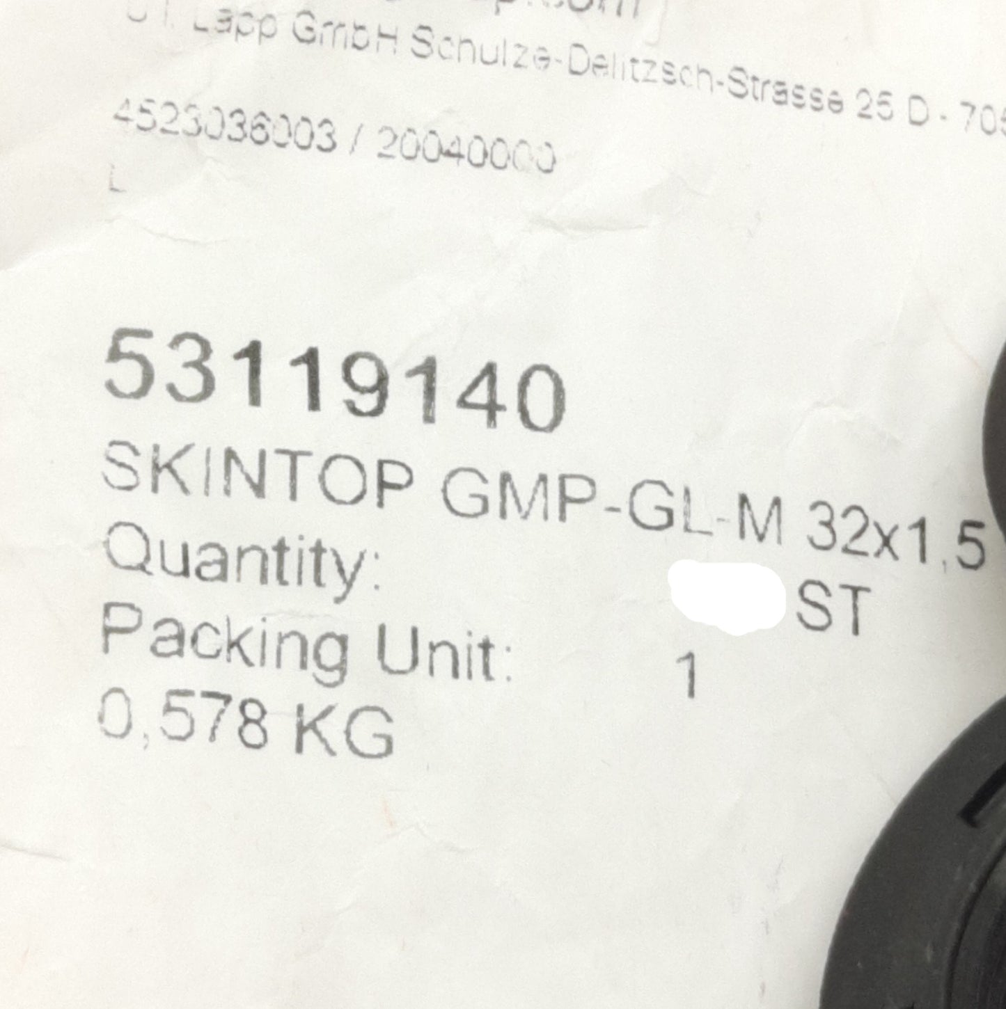 New Lot of 30 Lapp 53119140 Plastic Locknuts M32 x 1.5 Thread, 0.267in Thickness