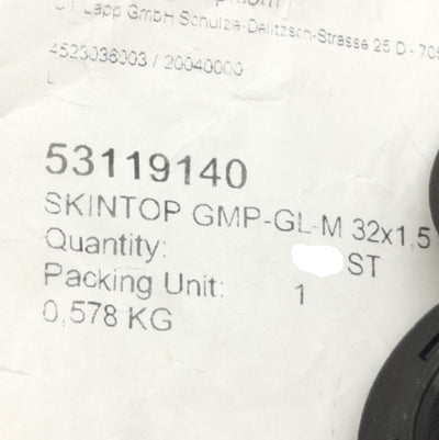 New Lot of 30 Lapp 53119140 Plastic Locknuts M32 x 1.5 Thread, 0.267in Thickness