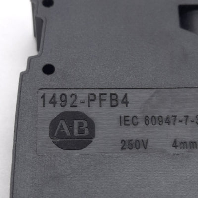 New Lot of 4 Allen Bradley 1492-PFB4 Fuse Terminal Block 2-Position 5x20mm 300V 10A