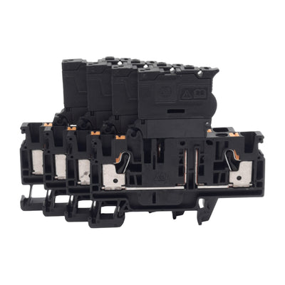 New Lot of 4 Allen Bradley 1492-PFB4 Fuse Terminal Block 2-Position 5x20mm 300V 10A