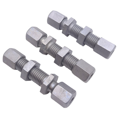 New Lot of 3 Brennan D2700-LN-L06-L06 Straight Couplers, ø6mm Tube, M12x1.5, 500 Ba