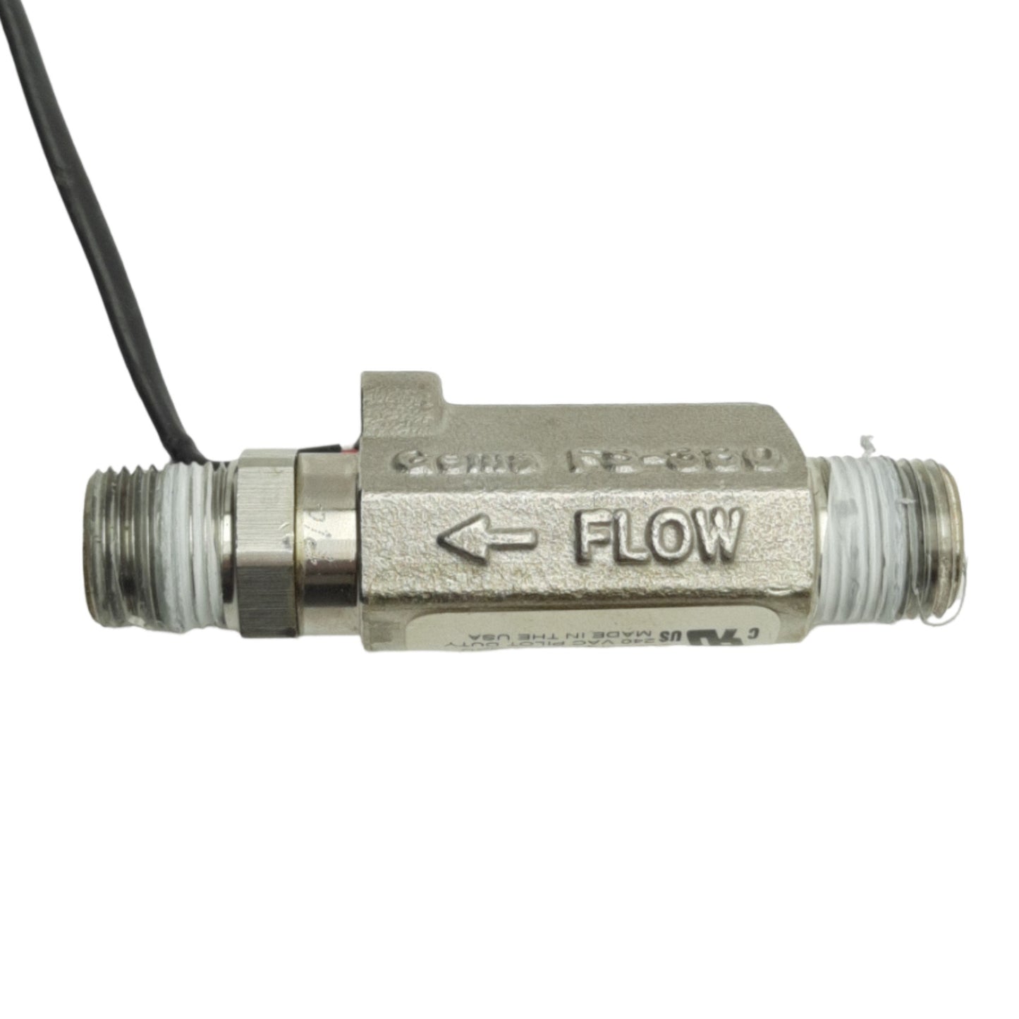 Used Gems Sensors ES-380 Flow Switch, SPST NO, 0.25GPM, 3/8in NPT Male, 500-1500psi