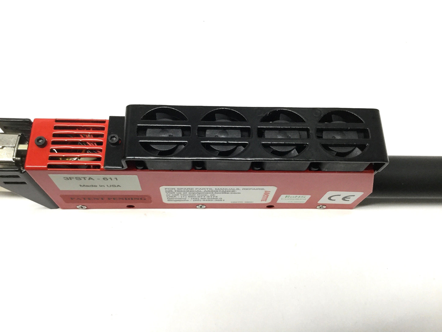Used Loctite 1369538 CureJet 405 UV LED Curing Spot Light Source Head, 405nm