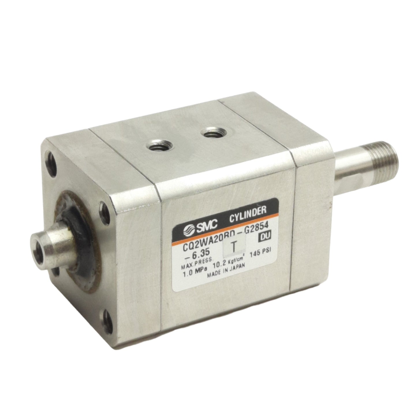 Used SMC CQ2WA20RD-G2854-635 Compact Double Rod Cylinder, Stroke: 6.35mm (0.25")