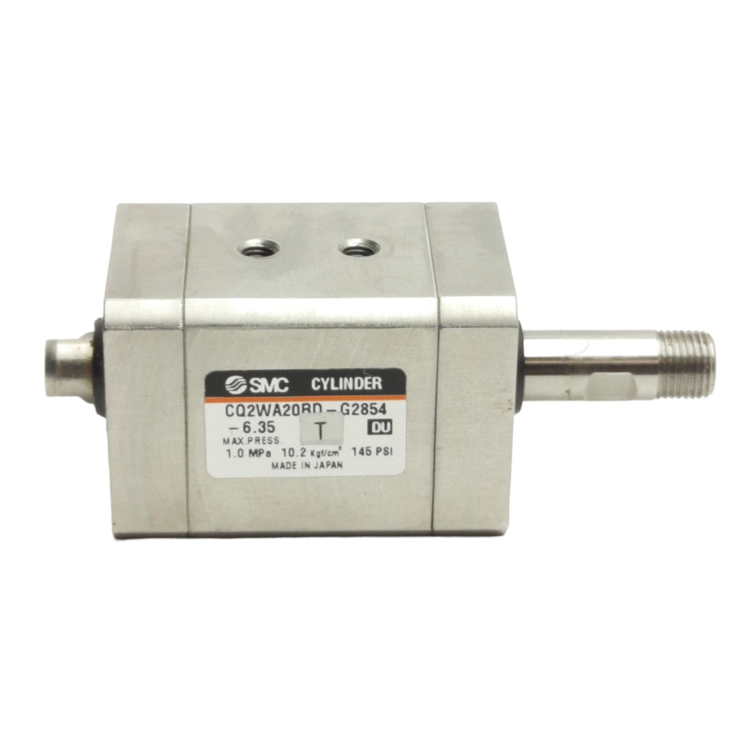 Used SMC CQ2WA20RD-G2854-635 Compact Double Rod Cylinder, Stroke: 6.35mm (0.25")