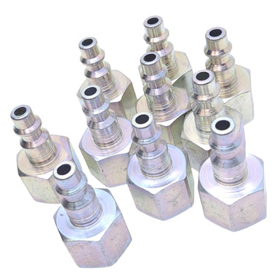 New Lot of 10 Dixon D2F3 Pneumatic Plugs, ø1/4in x 1.66in, 3/8in NPTF, 500 PSI Max