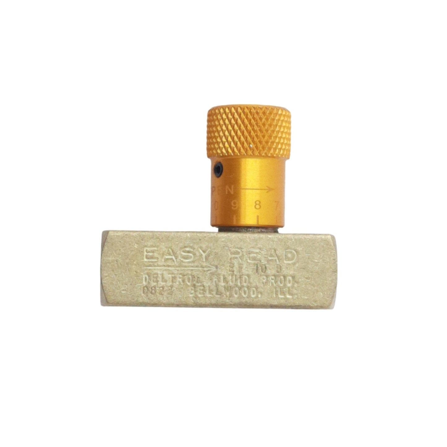 New Deltrol EF10B Easy Read Flow Control Valve, Female 1/8in NPTF, 2000psi Max, 3gpm