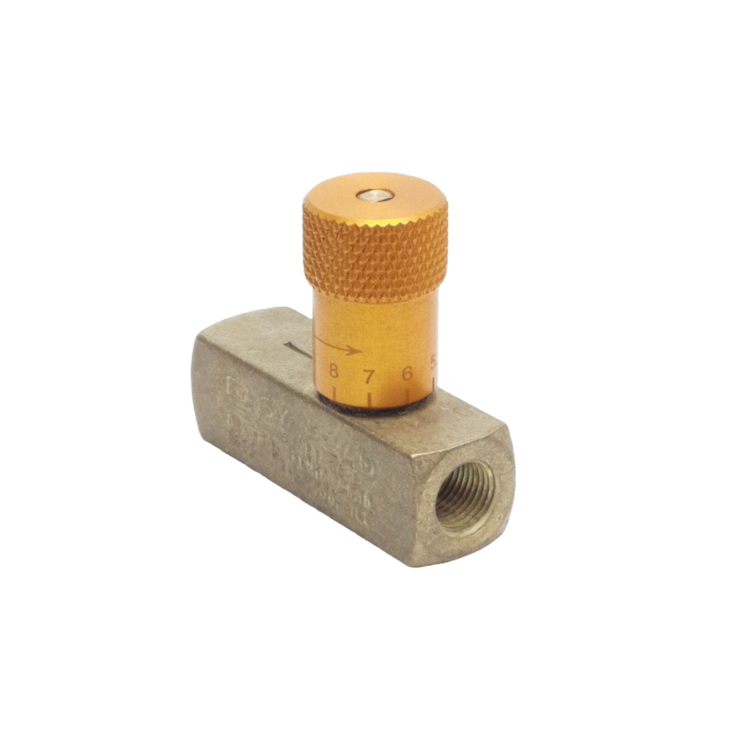 New Deltrol EF10B Easy Read Flow Control Valve, Female 1/8in NPTF, 2000psi Max, 3gpm