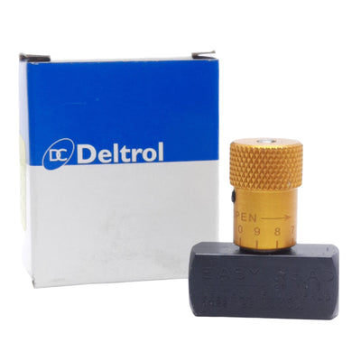 New Deltrol EN10S Easy Read Needle Valve, Female 1/8in NPTF, 5000psi Max, 4.5gpm
