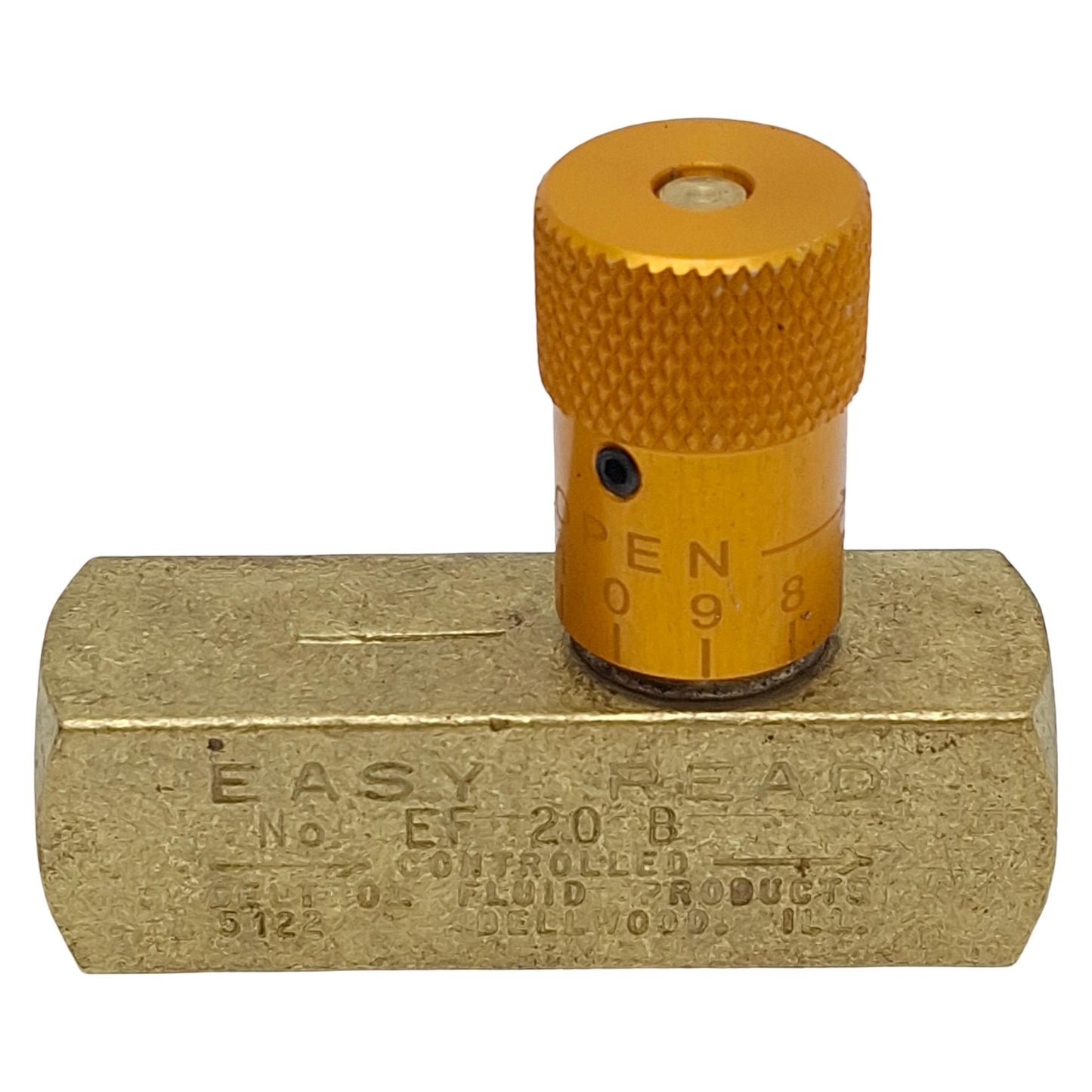 New Deltrol EF20B Easy Read Flow Control Valve, Female 1/4in NPTF, 5000psi Max, 6gpm
