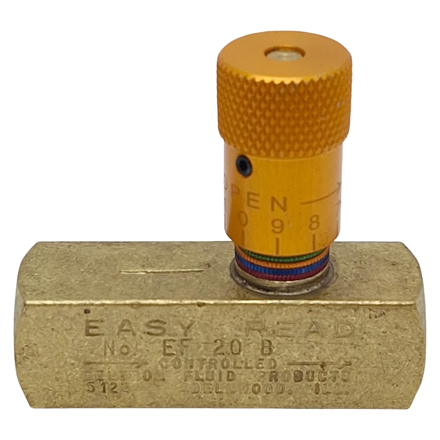 New Deltrol EF20B Easy Read Flow Control Valve, Female 1/4in NPTF, 5000psi Max, 6gpm