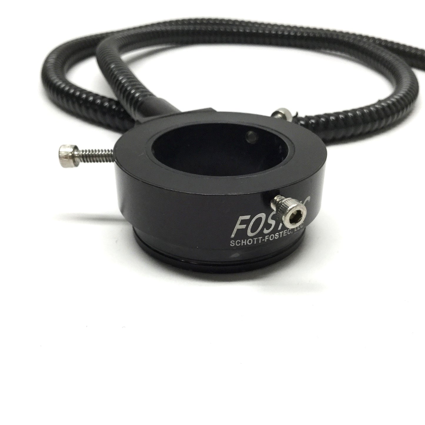 Used Schott Fostec A08660 Mini Fiber Optic Ring Light Guide Ø19-32.5mm Objective, 1m