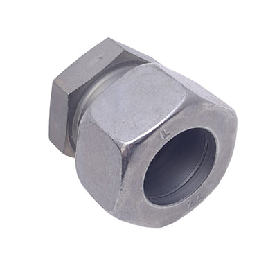 New Brennan D2408-L22-SS Hydraulic MBT Plug w/ Tube Nut, ø22mm, M30x2.0, 250bar Max