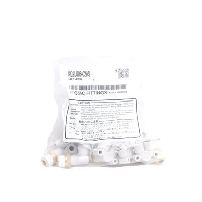 New Lot of 9 SMC KQ2LU06-02AS Pneumatic Fittings, Male R1/4 & ø6mm One-Touch Ports