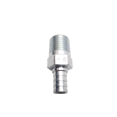 New Lot of 2 Danfoss FC9846-0406S PTFE Crimp Fit 1/4" Male NPT To 3/8" Barb, -6 ID