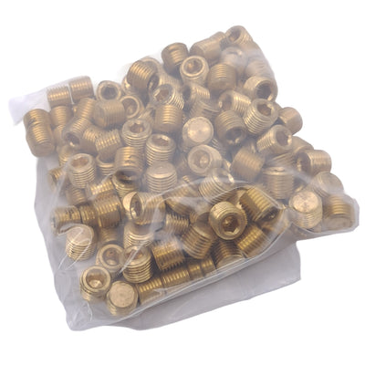 New Lot of 80 Midland 28094 Brass Countersunk Hex Plugs, 1/4in NPTF, 1200 PSI