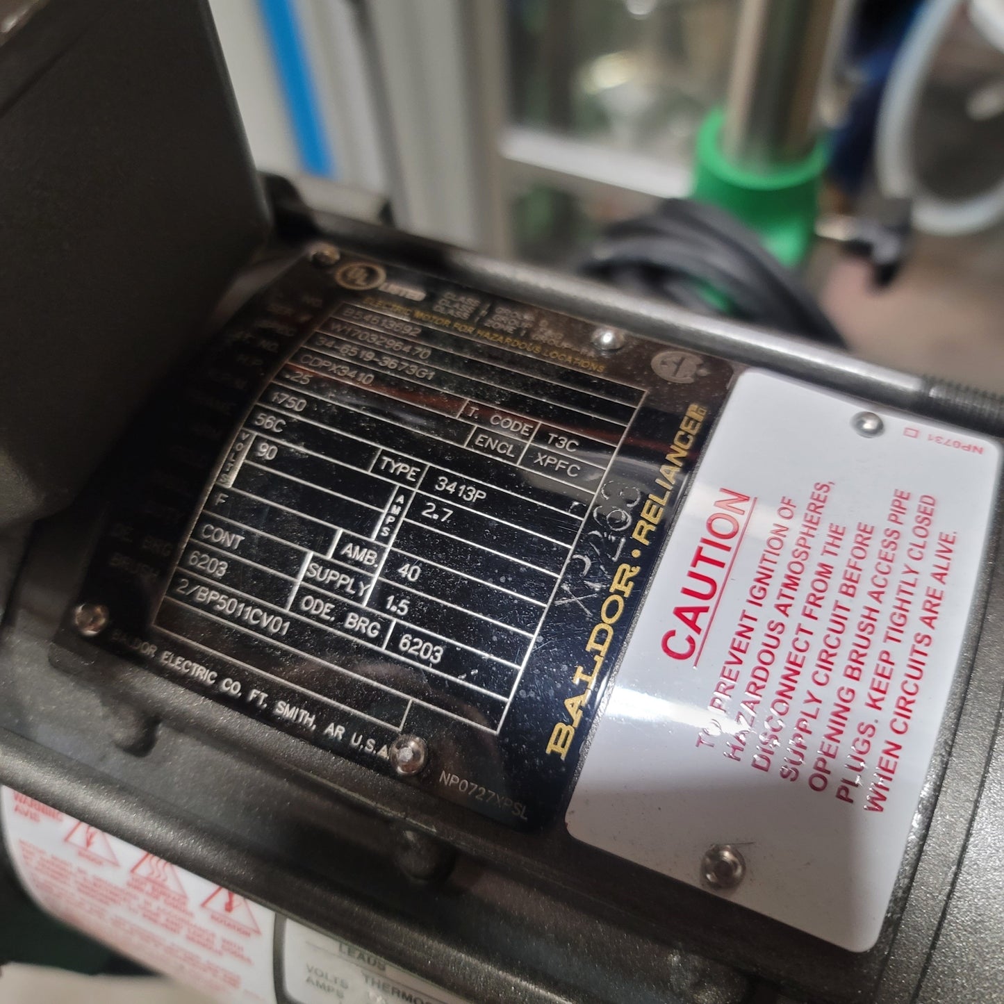 Used Chemglass CG-1959-F620 Jacketed Glass Filter Reactor With Xp Motor, 20 Liters