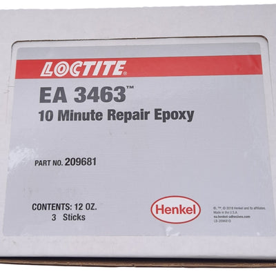 New Lot of 3 Henkel Loctite EA 3463 4oz Repair Epoxy, 10 Minute Cure, -30 to 120 °C