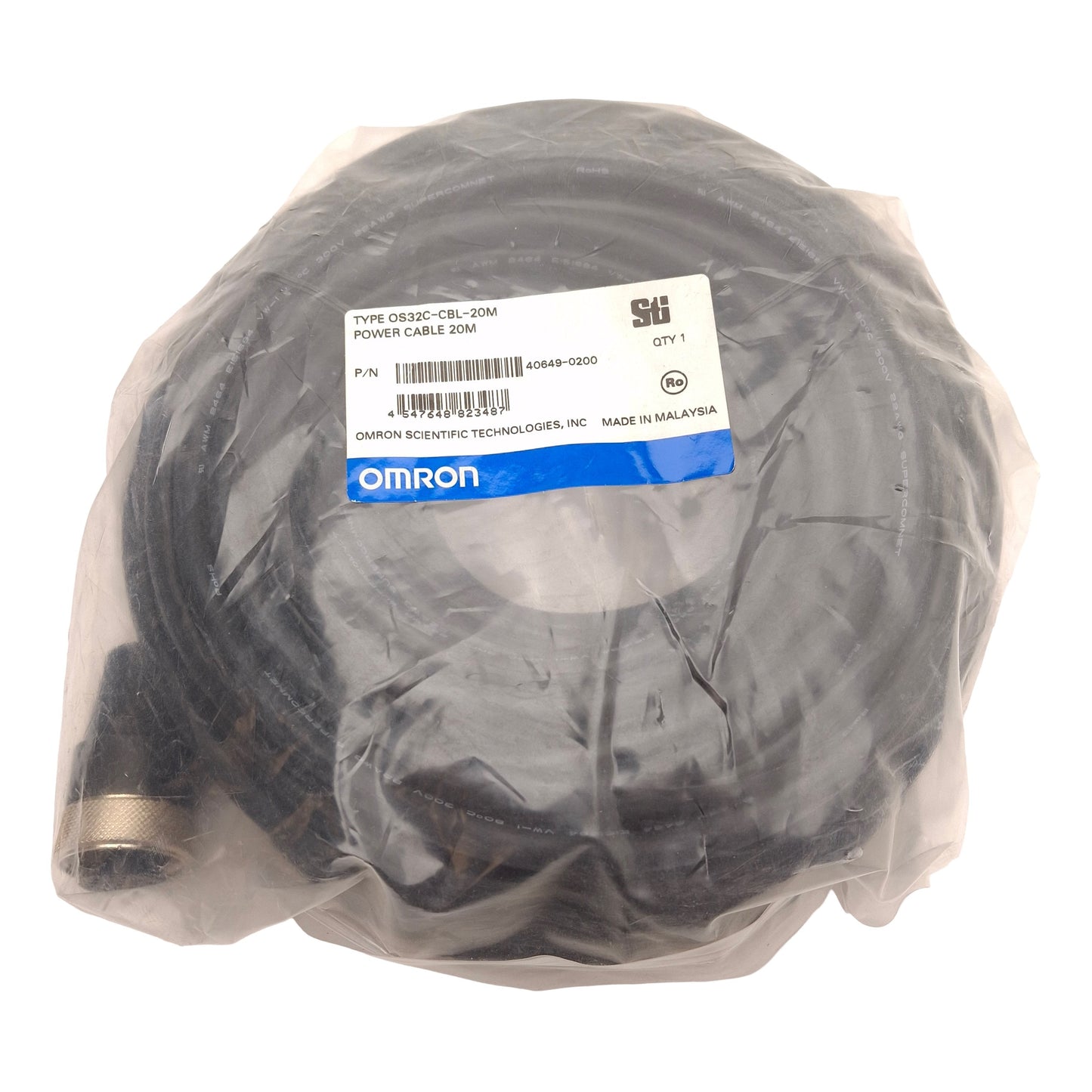 New Omron OS32C-CBL-20M Power Cable For OS32C Safety Laser Scanner Sensor, 20m