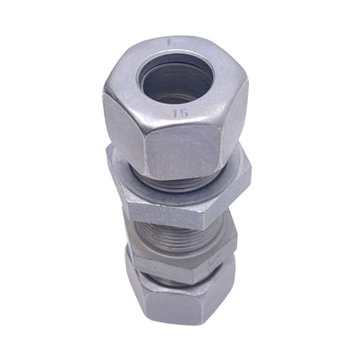 New Brennan D2700-LN-L15-L15 MBT Bulkhead Straight, ø15mm Tube, M22x1.5, 400bar Max