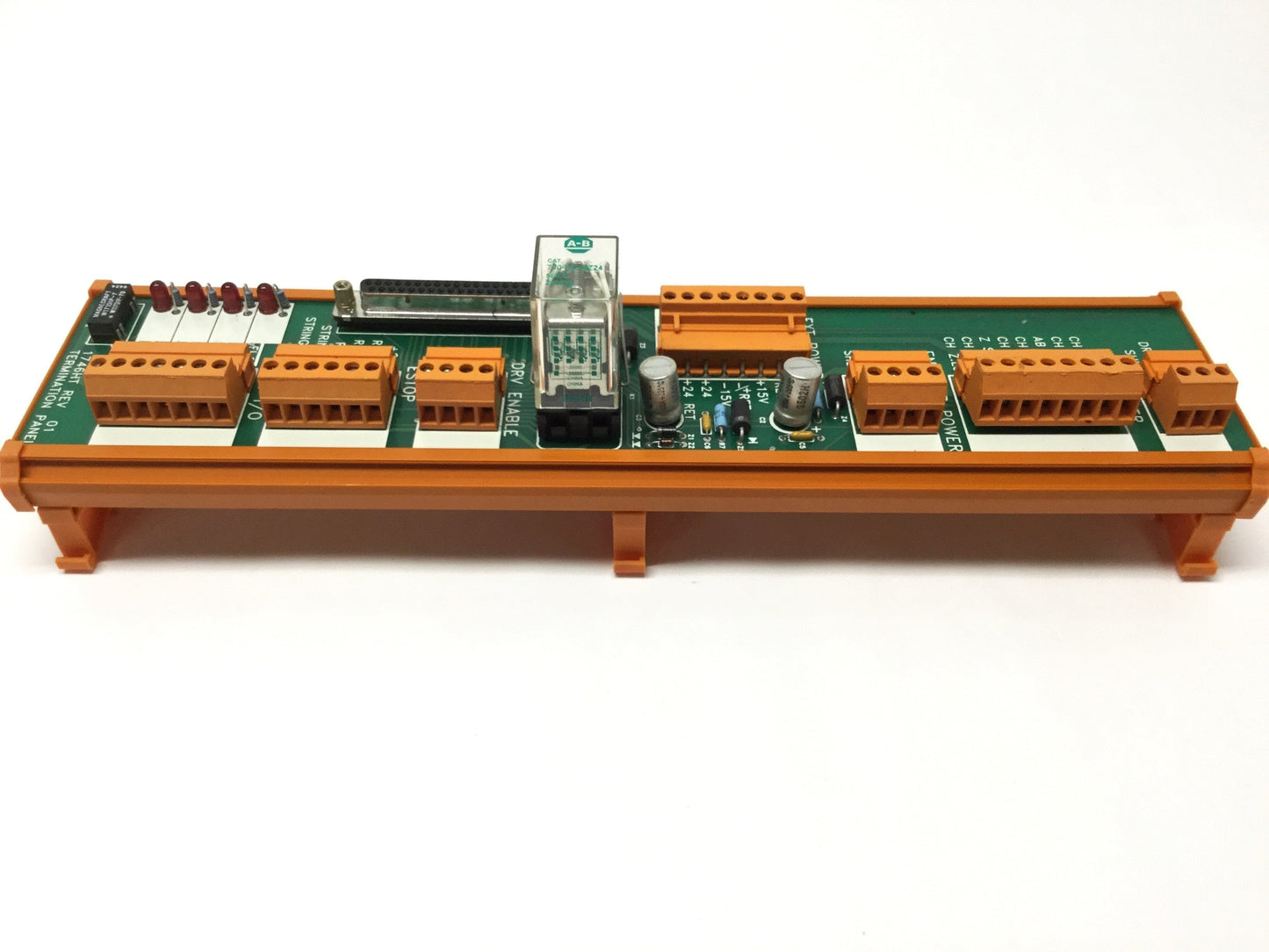 Used Allen Bradley 1746HT SLC 500 Servo Control Termination Panel Board, Single-Axis