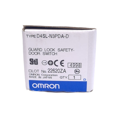 New Omron D4SL-N3PDA-D Guard Locking Switch, 1/2 NPT, 2NC/1NO + 3NC, 24V, 1300N Max