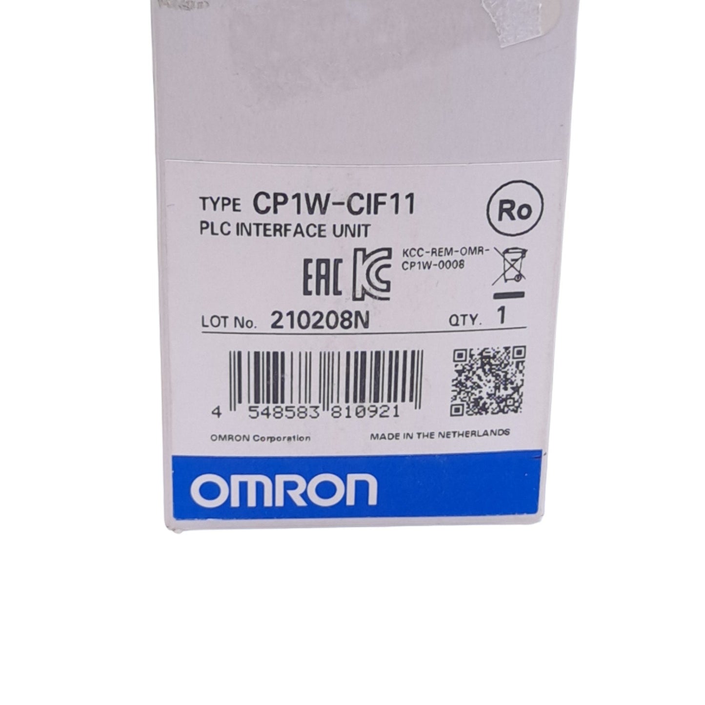 New Omron CP1W-CIF11 Serial Option Module for CP1 PLC, RS-422A/485 Option Board