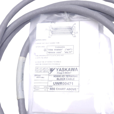 New Yaskawa CKI-NS600D-02 Terminal Block Cable for Sigma II CN1/CN4, 50-P D-Sub, 2m