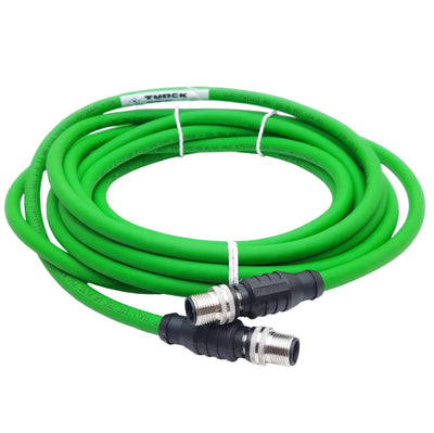 New Turck RSCD RSCD 420-4M Ethernet Cordset, Double End M12 4-Pin Male, 4m, 250V 4A