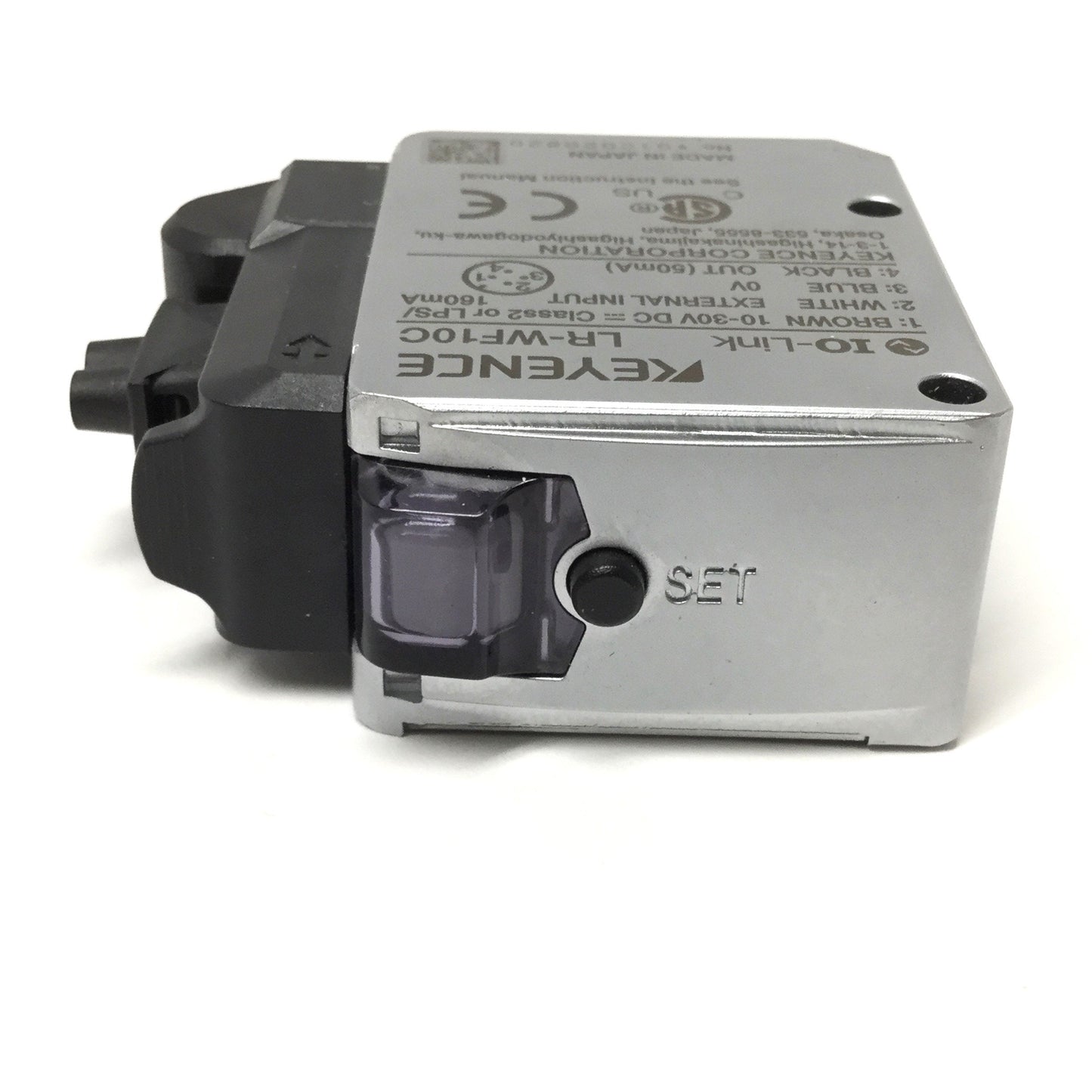 Used Keyence LR-WF10C Full-Spectrum Detection Sensor, Fiber Type, White LED, 10-30VDC