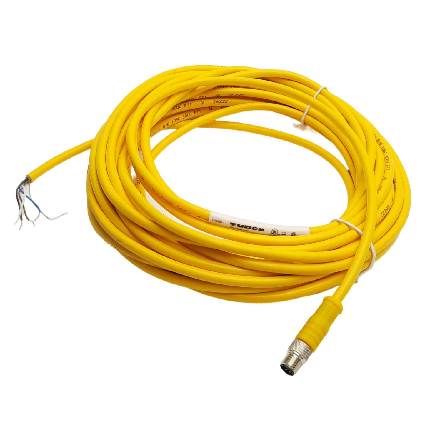 New Turck PSGS 4M-10 Sensor/Actuator Cordset, M8 4-Pin Male to Flying Leads, 10m