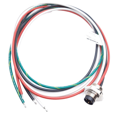 New Turck BSF 44-1/M18 PowerFast Receptacle, M16 4-Pin Male to Lead, 1m, 600VAC 15A