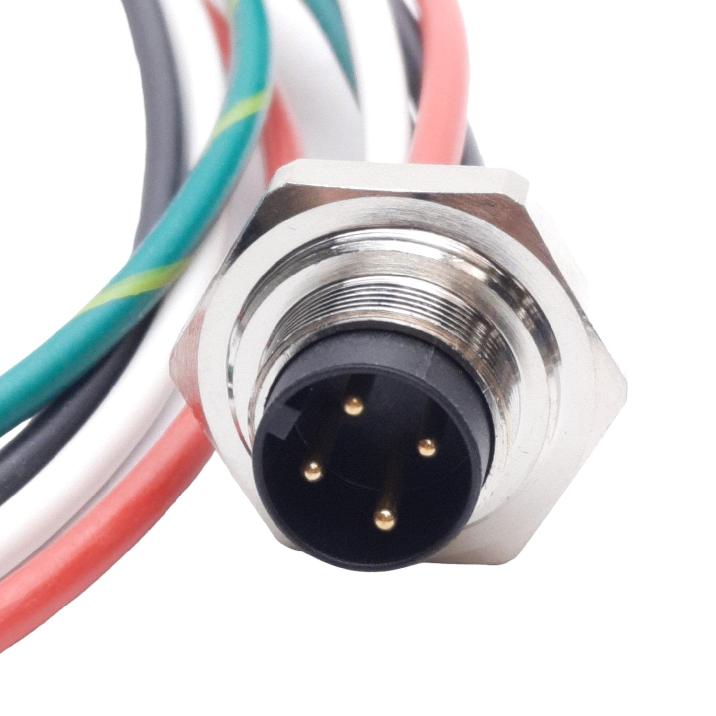 New Turck BSF 44-1/M18 PowerFast Receptacle, M16 4-Pin Male to Lead, 1m, 600VAC 15A