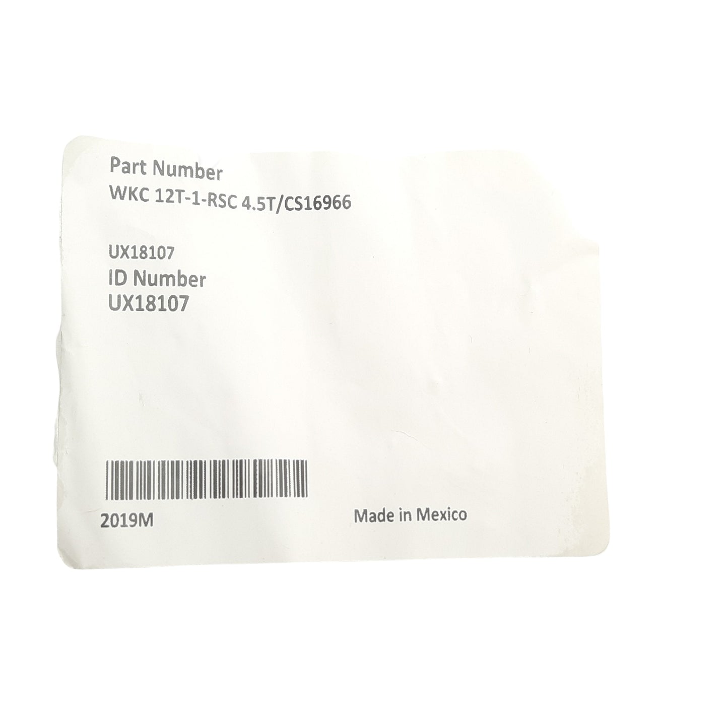 New Turck WKC 12T-1-RSC 4.5T Cordset M12 12-Pin Female to 5-Pin Male, 1 Meter OAL