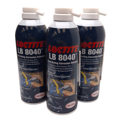 New Lot of 3 Loctite LB 8040 Freeze & Release Fast Acting Corrosion Release, 11.3oz