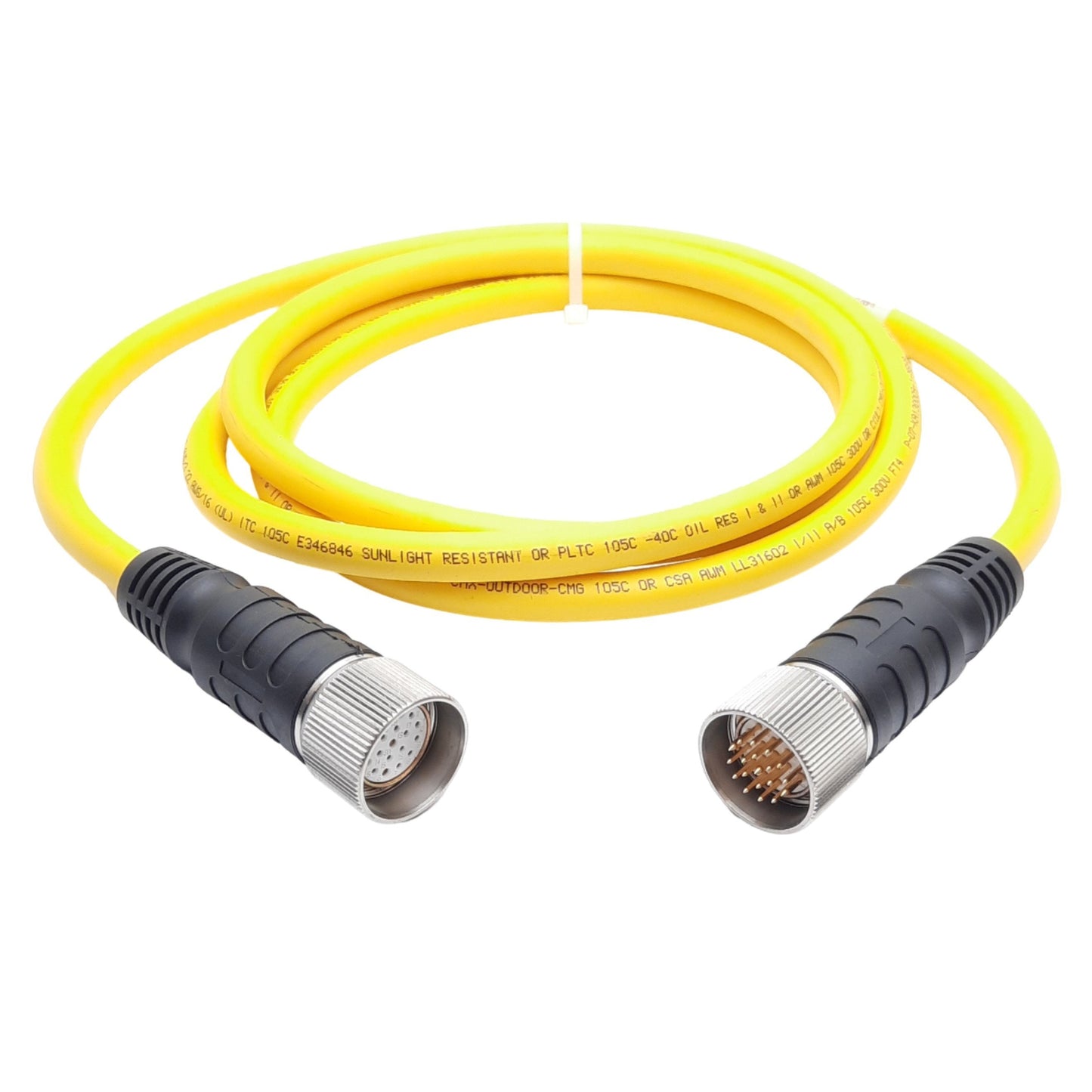 New Turck CSMV CKSMV 19-19-2 MultiFast Cordset, M23 19-Pin M/F, 2 Meters, 150V 9A