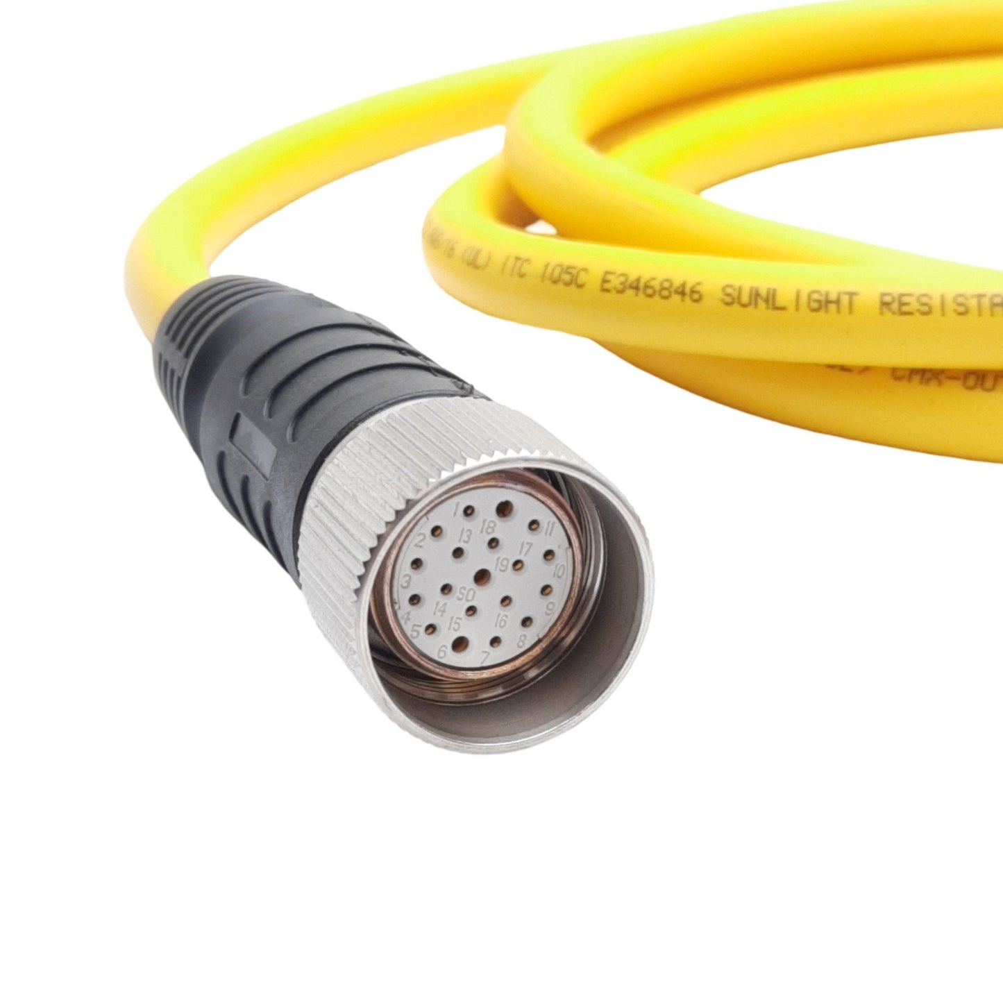 New Turck CSMV CKSMV 19-19-2 MultiFast Cordset, M23 19-Pin M/F, 2 Meters, 150V 9A