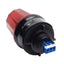 Used Ingram SBN1224AD Sunburst Alarm Indicator Light, Red, 24V, ø2-1/8in, 3/4in NPT
