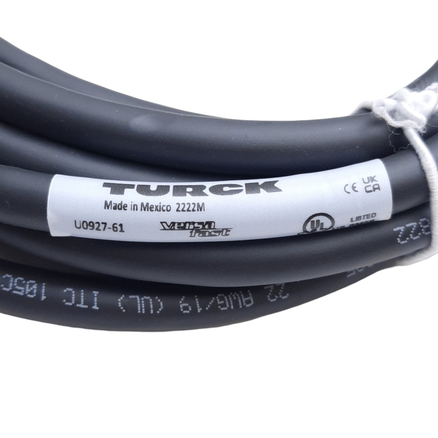 New Turck BSM BKM 19-995-5 VersaFast Cordset, M16 19-Pin Male and Female, 5m, 30V 3A