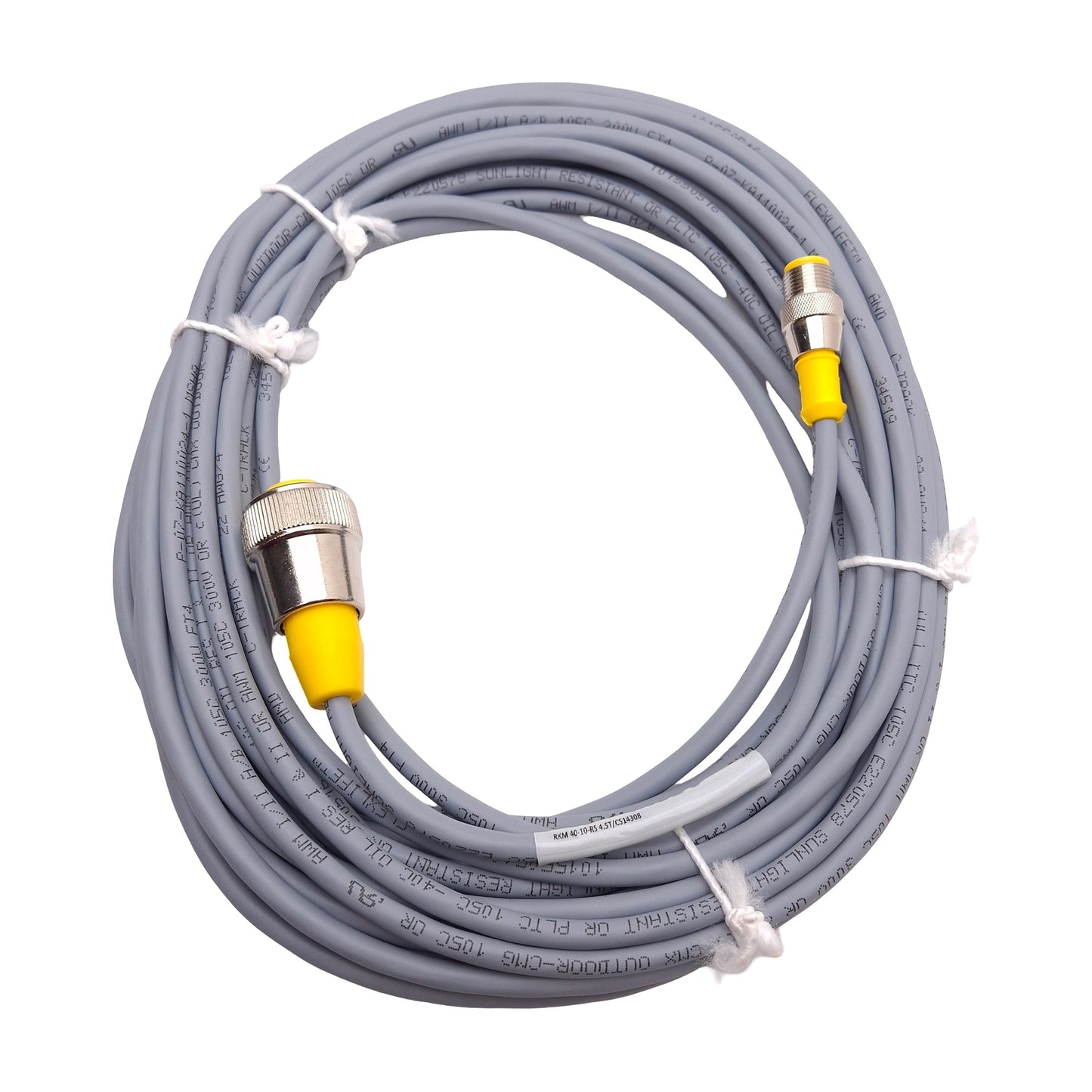 New Turck RKM 40-10-RS 4.5T/CS14308 Cordset, 7/8" 4P Minifast, M12 5P Eurofast, 10m