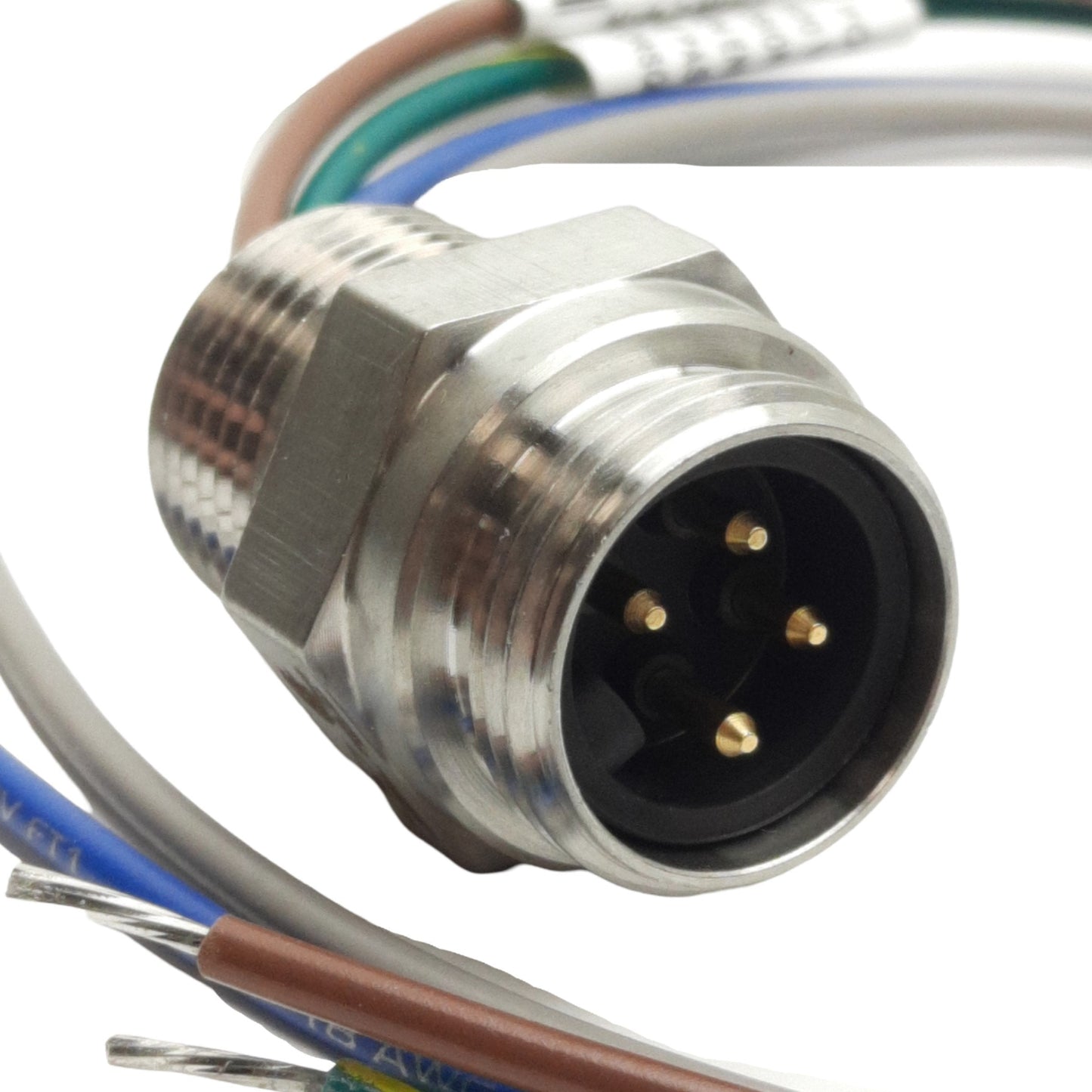 New Turck P-RSFFV 40D EX-0.3/14.5/NPT Cordset 7/8" 4-P MiniFast Male/Leads, 600V 9A