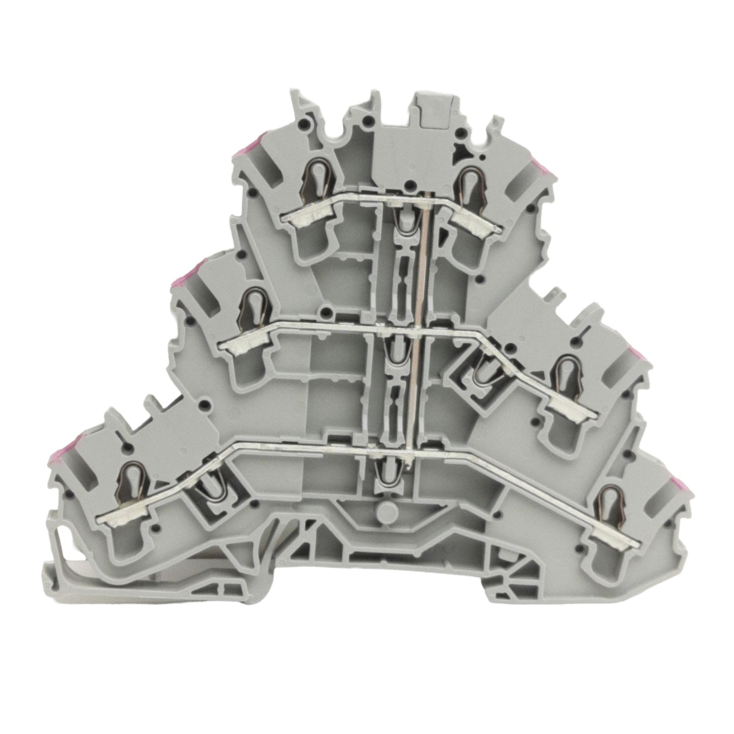 New Lot of 5 Wago 2002-3208 TopJob S Triple Deck Terminal Block, 500V 28A, DIN Mount