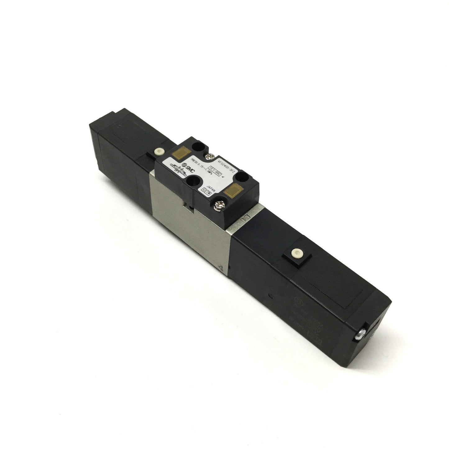 Used SMC VFS2400-3FZ Pneumatic Double Solenoid Valve, 5-Port 3-Position, 120VAC