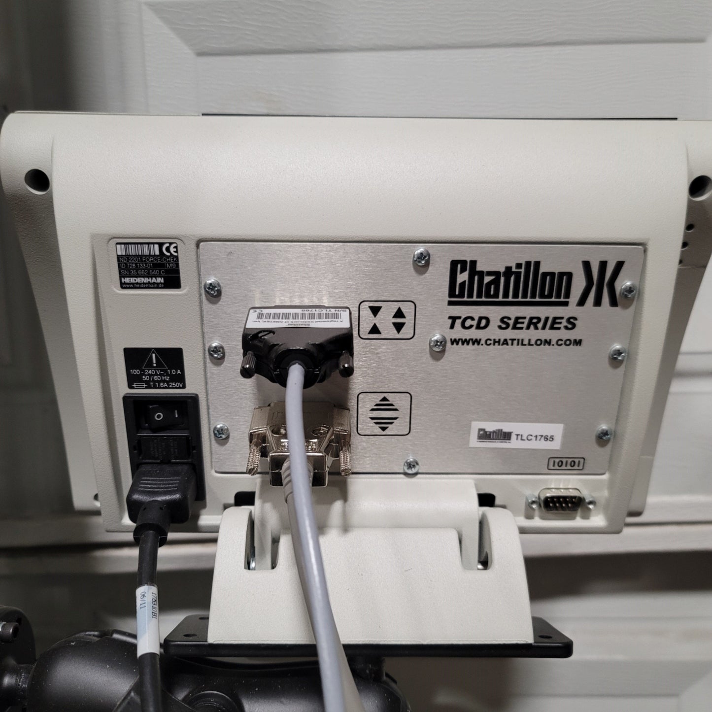 Used Chatillon TCD1100-0500 Digital Force Testing System 5kN 30" Travel 0.001-40"/min
