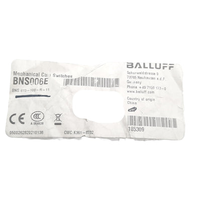 New Balluff BNS006E (BNS 819-100-R-11) Limit Switch, 250VAC, 5A, Screw Terminal