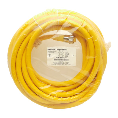 New Mencom MIN-6FP-30 Cordset 7/8" 6-P Female Straight to Leads, 30ft, 600V 8A